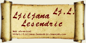 Ljiljana Lesendrić vizit kartica